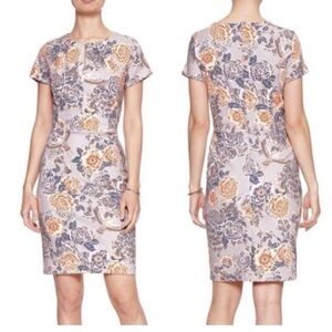 NWOT Banana Republic Blue Floral Dress, 4 Petite